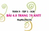 Bài 4.8 trang 78 Toán 9 tập 1 Kết nối tri thức